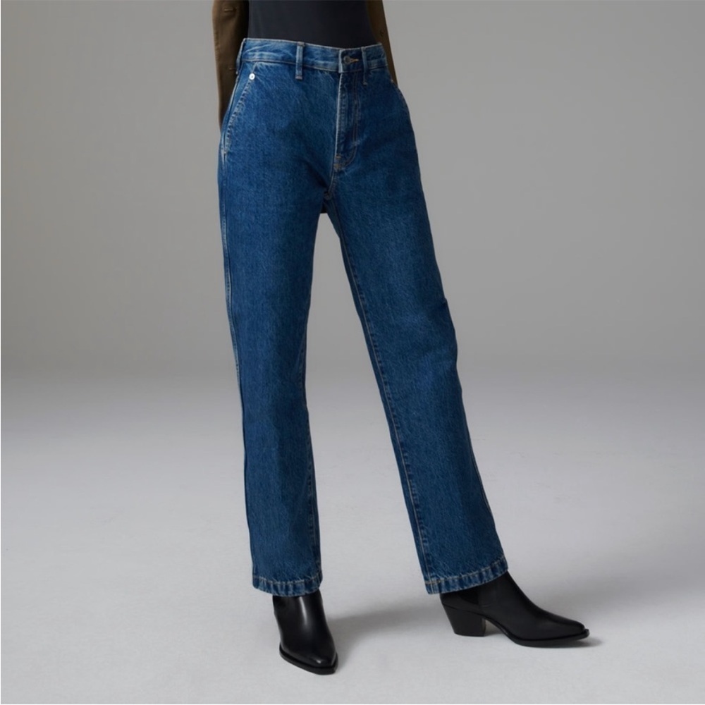 Everlane Straight Leg Jeans in Deep Blue